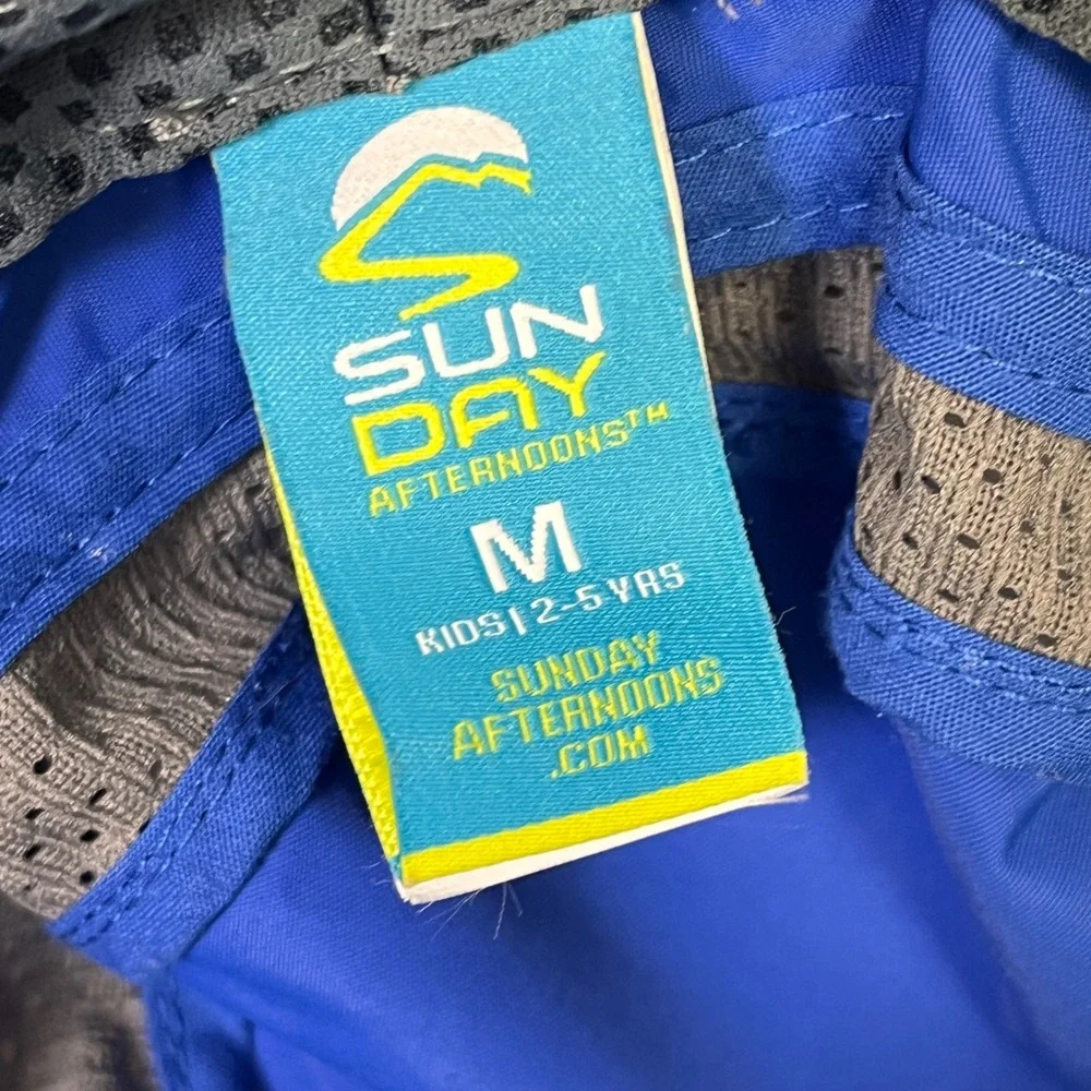 Sunday Afternoons Kids Royal‎ Blue Sun Hat Mesh Vent Adjustable Size M 2-5 Yrs